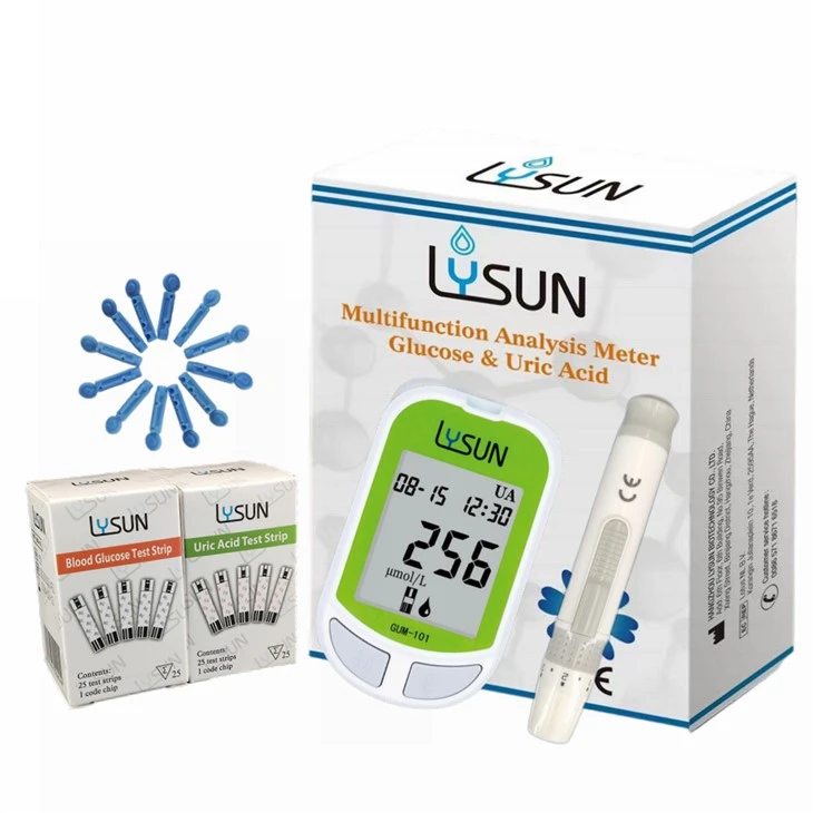 Lysun Home Use Monitoring System Glikoze Uric Acid Test Machine